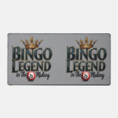 Bingo Legend gekroond in gouden Retro Typografie Bureaumat (Voorkant)