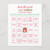BINGO Lelijke Trui Grappig Rendier Kerstmis Flyer (Voorkant)