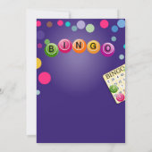 Bingo leuke avond uitnodigen fondsenwerving kaart (Achterkant)