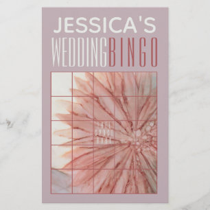 BINGO-liefhebber voor bruiloft in pinks en lavende Flyer