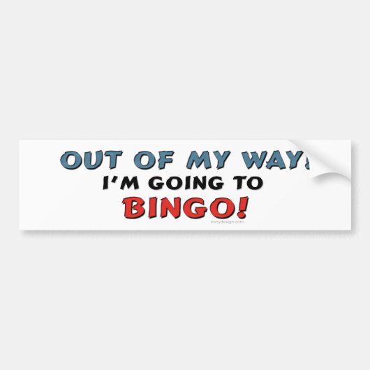 Bingo Liefhebbers Bumpersticker (Voorkant)