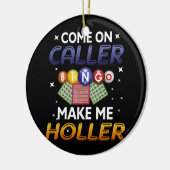 Bingo Lottery Game Lucky-spelers komen op de bezoe Keramisch Ornament (Links)