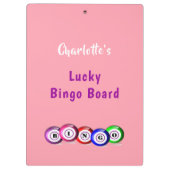 Bingo Lovers Gepersonaliseerde Lucky Bingo Board C Klembord (Achterkant)