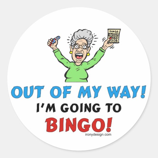 Bingo Lovers Ronde Sticker (Voorkant)