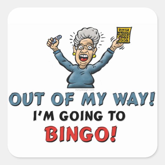 Bingo Lovers Vierkante Sticker (Voorkant)