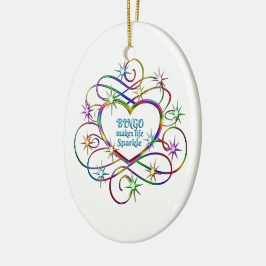 Bingo maakt Life Sparkle Keramisch Ornament (Links)
