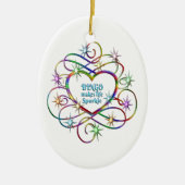 Bingo maakt Life Sparkle Keramisch Ornament (Voorkant)