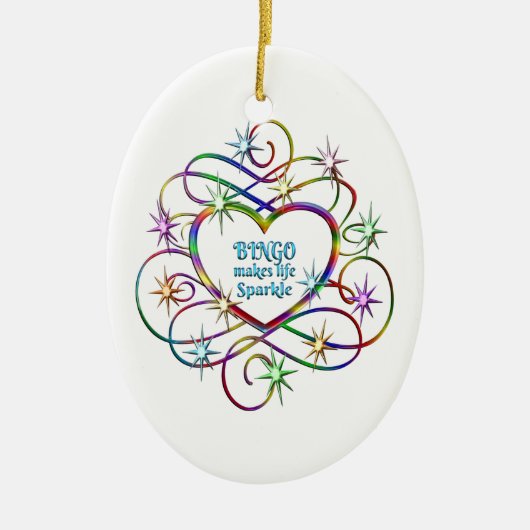 Bingo maakt Life Sparkle Keramisch Ornament (Voorkant)
