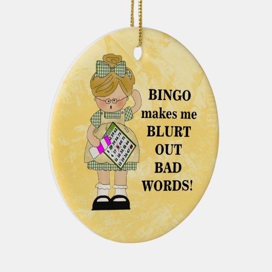 Bingo maakt me versierend keramisch ornament (Rechts)