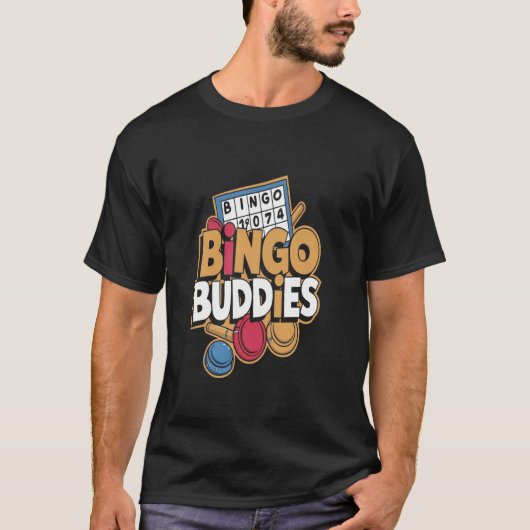 Bingo-maatjes Grappig Bingo-team T-shirt (Voorkant)