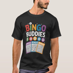 Bingo-maatjes Leuke Kleurrijke Spelletjesavond Ont T-shirt