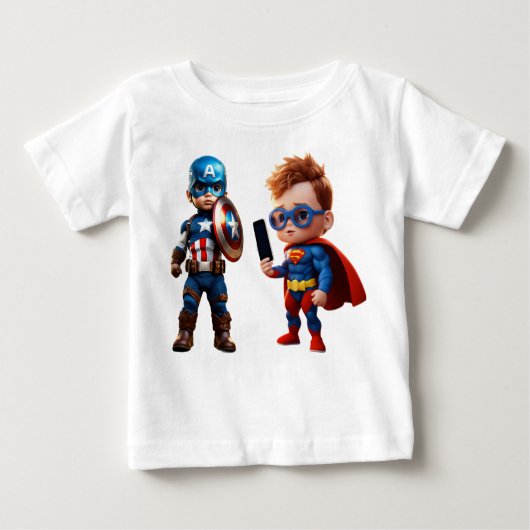 BINGO Marvel Heroes T-shirt voor kinderen & Baby B (Voorkant)
