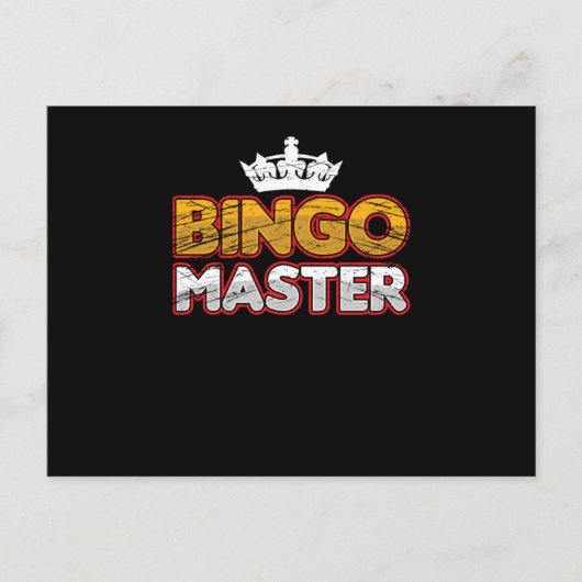 Bingo Master Lucky Game Player Gambler Gi Briefkaart (Voorkant)