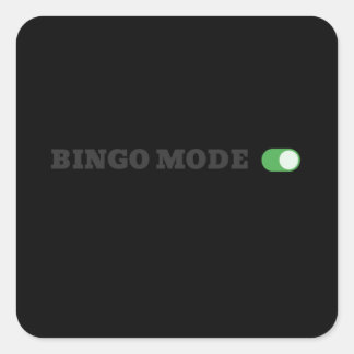 Bingo Mode Funny Vierkante Sticker