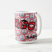 Bingo "Naam" over Bingo Balls Koffiemok (Voorkant rechts)