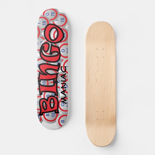 Bingo "Naam" over Bingo Balls Skateboard (Voorkant)