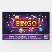 Bingo Nachtbanner PTO PTA Kerkbanner Spandoek (Horizontaal)