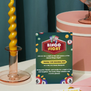 Bingo Nachtuitnodigingen Kaart