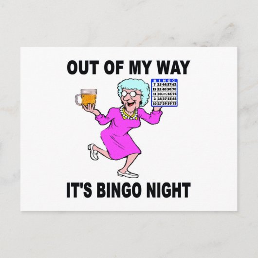 BINGO NGHT BRIEFKAART (Voorkant)