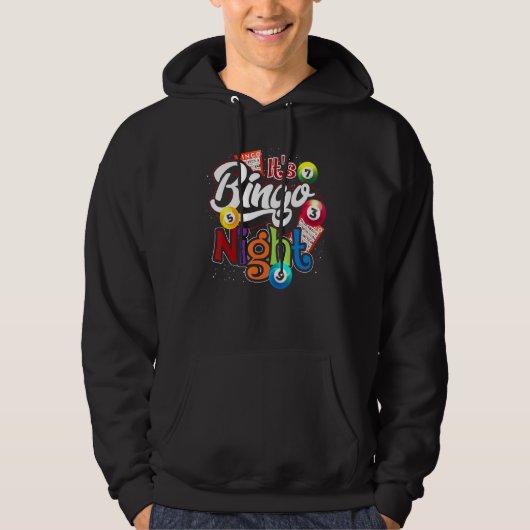 Bingo Night Bingo Player Lottery Winner Gambling B Hoodie (Voorkant)