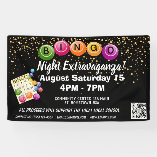 Bingo Night Fundraiser Banner (Horizontaal)