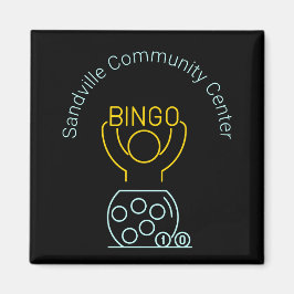 Bingo Night Neon Line Art  Magneet
