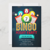 Bingo night party-uitnodiging kaart (Voorkant)