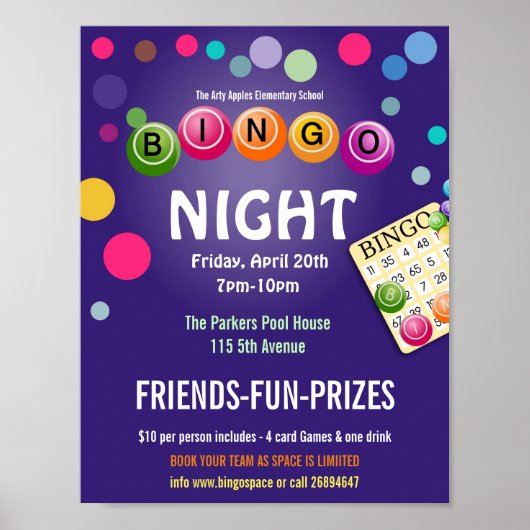 Bingo Night Poster (Voorkant)