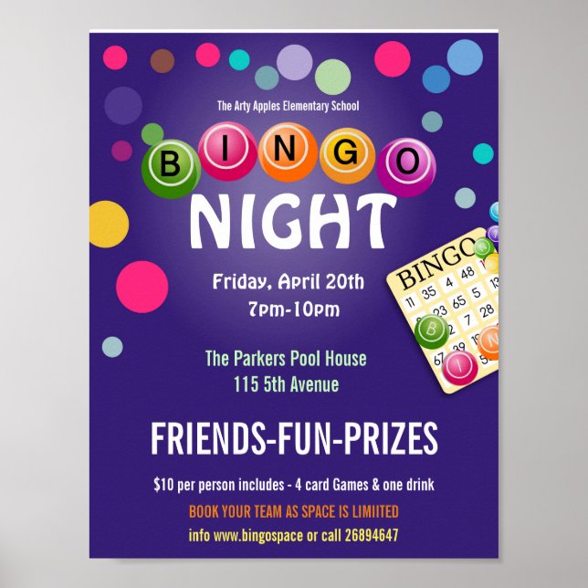 Bingo Night Poster (Voorkant)