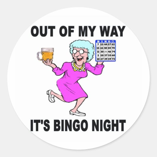 BINGO NIGHT RONDE STICKER (Voorkant)