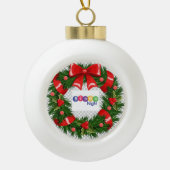 Bingo Night & Wreated Ceramic Ball Ornament (Voorkant)