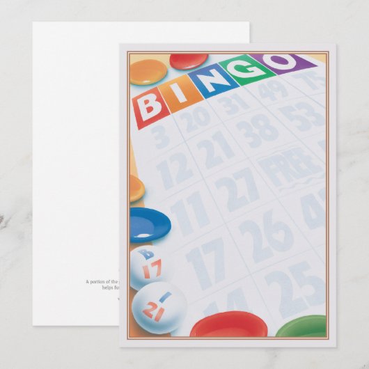 Bingo © notitiekaartje (Voorkant / Achterkant)