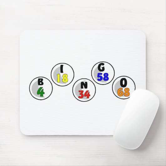 Bingo Numbers Muismat (Met muis)