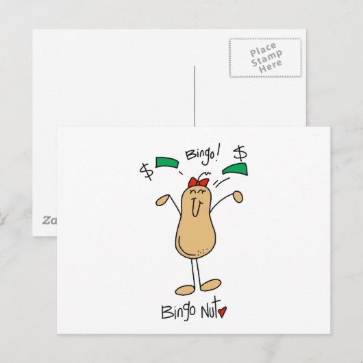 Bingo Nut Tshirts en Gifts Briefkaart (Voorkant / Achterkant)