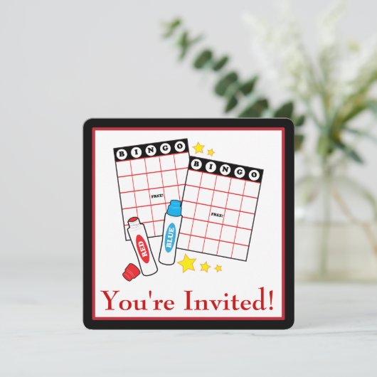 Bingo Party Kaart (Staand voorkant)