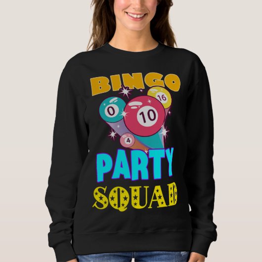 Bingo Party Squad Bingo Balls Gambling  Bingo Team Trui (Voorkant)
