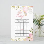 Bingo Pink Hot Air Ballon Oerwoud Baby shower (Staand voorkant)