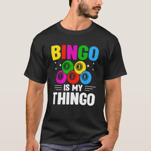 Bingo Player Bingo Halls Casino Game Card Game Bin T-shirt (Voorkant)