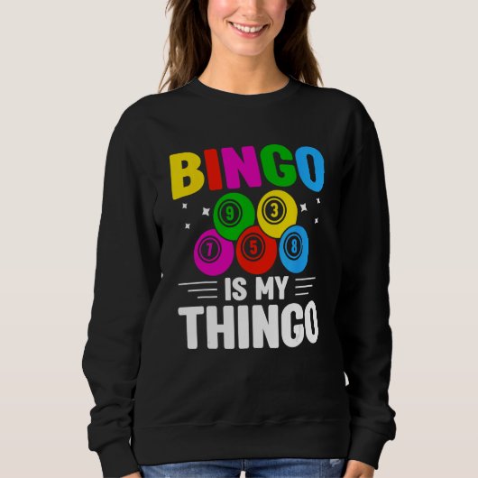 Bingo Player Bingo Halls Casino Game Card Game Bin Trui (Voorkant)