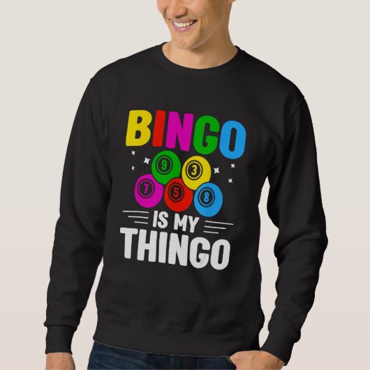 Bingo Player Bingo Halls Casino Game Card Game Bin Trui (Voorkant)
