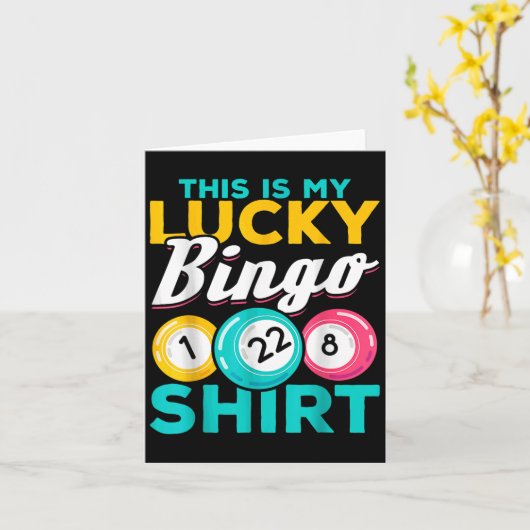 Bingo Player dit is mijn Lucky Bingo Funny Bingo m Kaart (Gele Bloem)