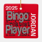 Bingo Player Extraordinaire CUSTOM Keramisch Ornament (Achterkant)