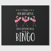 Bingo Player, Flamingo, Bingo Balls Cadeaupapier (Vlak)