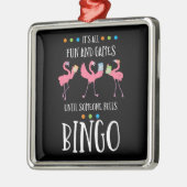 Bingo Player, Flamingo, Bingo Balls Metalen Ornament (Links)