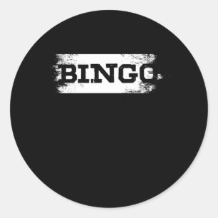 Bingo Player Gambler Lucky Game Casino Gamble Gift Ronde Sticker