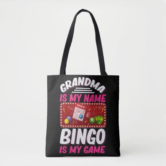 Bingo Player Grandmoeder Funny Bingo Grandma Tote Bag (Voorkant)