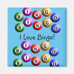 Bingo Player "I Love Bingo" blauwe magneet