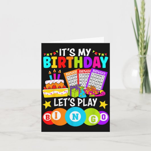 Bingo Player It's My Birthday Let's Play Bingo Xma Kaart (Voorkant)