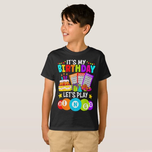 Bingo Player It's My Birthday Let's Play Bingo Xma T-shirt (Voorkant volledig)