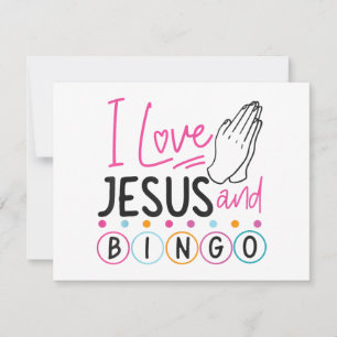 Bingo Player Jesus Faith Christelijk I Love Jesus Bedankkaart